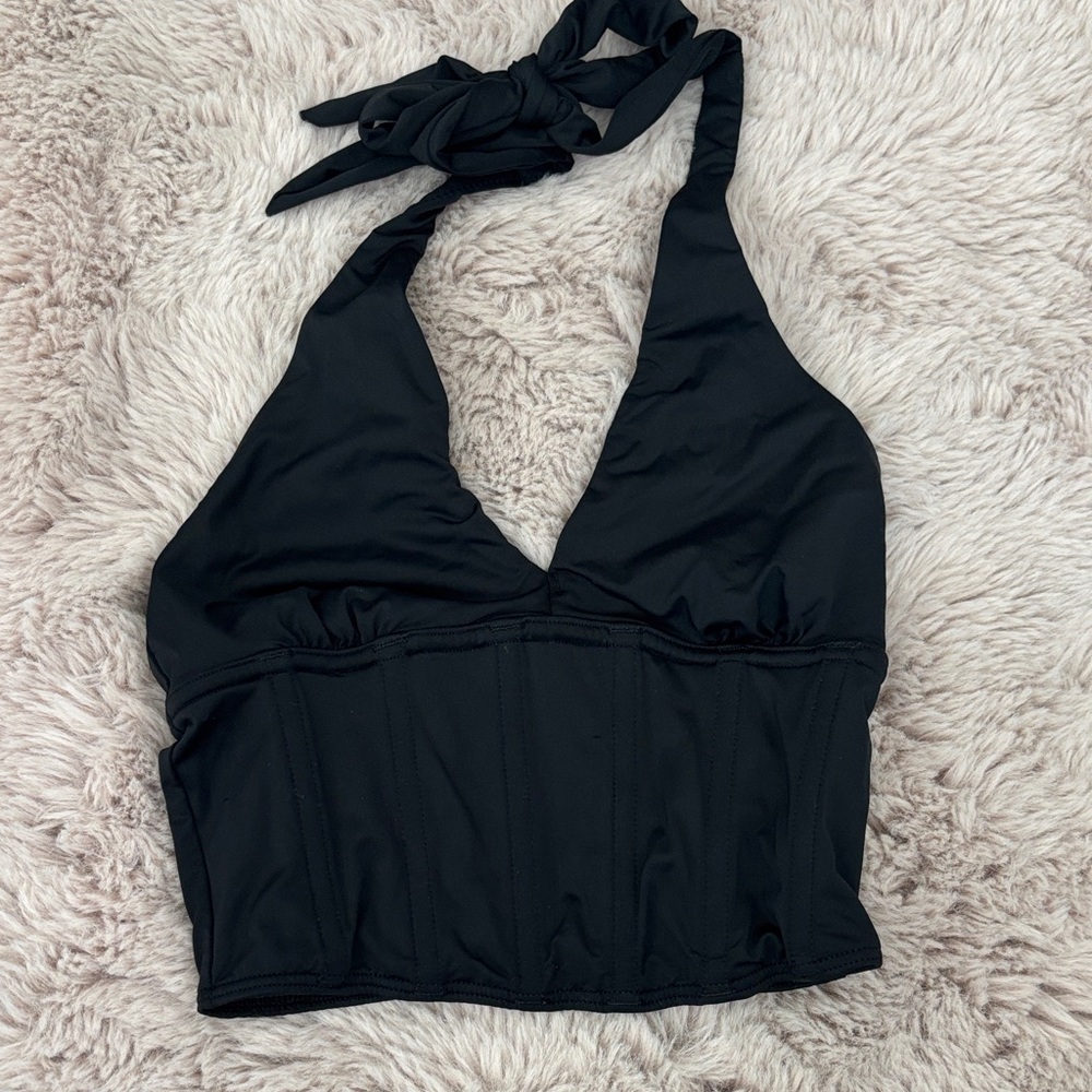 Gilly Hicks Sleek Black Halter Top